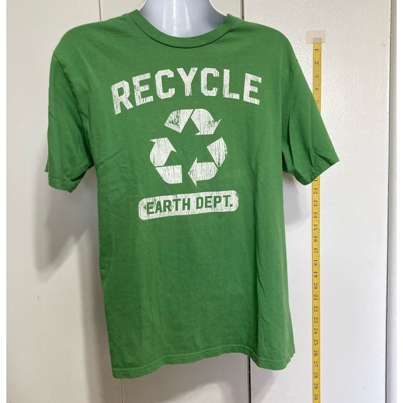 RECYCLE EARTH Dept Green T shirt Unisex Environmental Friendly Unisex Small - Picture 2 of 15